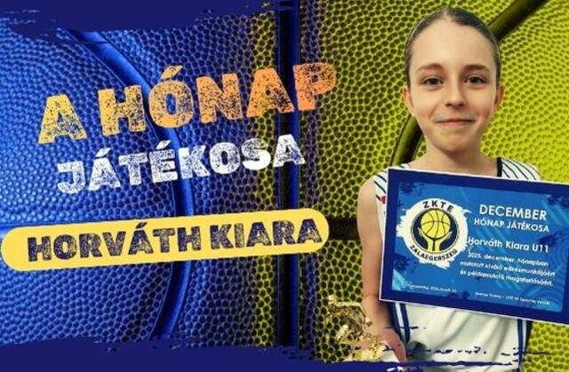 Horv�th Kiara lett december h�nap legjobbja