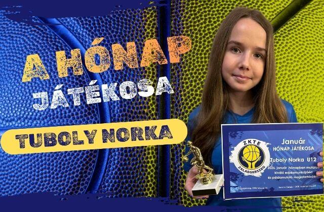 Tuboly Norka lett janu�r h�nap legjobbja